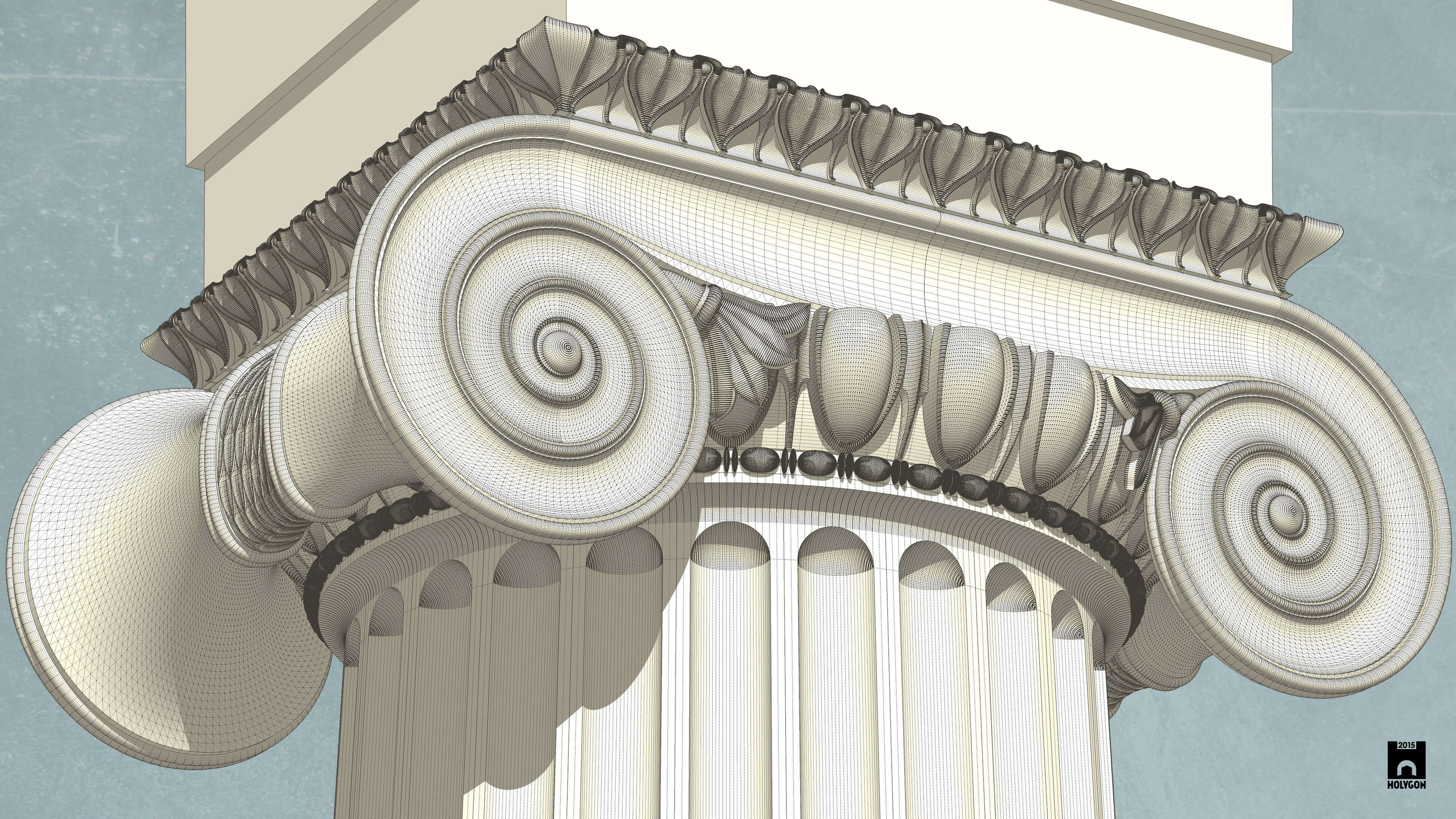 Diabeł tkwi w szczegółach. Opanowanie modelowania podwójnych krzywizn pozwala przywrócić do życia grecką architekturę. (źródło: Holygon)
